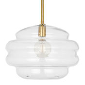 Robert Abbey Horizon 15" Wide Pendant Modern Brass / Lucite