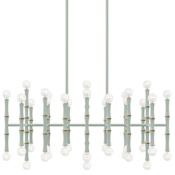 Robert Abbey Kane 42 Light 38" Wide Abstract Chandelier Celadon / Modern Brass