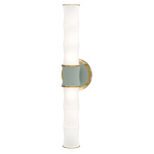 Robert Abbey Kane 2 Light 22" Tall LED Wall Sconce Celadon / Modern Brass