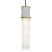 Robert Abbey Kane 5" Wide LED Mini Pendant Celadon / Modern Brass