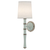 Robert Abbey Kane 23" Tall Wall Sconce with Ascot White Shade Celadon / Polished Nickel