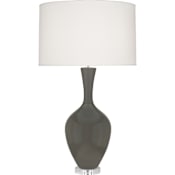 Robert Abbey Audrey 34" Tall Vase Table Lamp with White Fabric Shade Ash