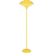 Robert Abbey Pierce 60" Tall Torchiere Floor Lamp with Perforated Metal Shade Canary Yellow Gloss