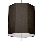 Robert Abbey Kate 6 Light 24" Wide Crystal Pendant with Raven Black Fabric Shade Modern Brass / Lucite Crystal