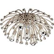 Robert Abbey Anemone 5 Light 24" Wide LED Semi-Flush Ceiling Fixture Polished Nickel