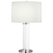 Robert Abbey Fineas 29" Tall Buffet Table Lamp with Fabric Shade Polished Nickel