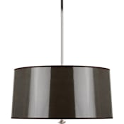Robert Abbey Penelope 3 Light 26" Wide Pendant with Taupe Paper Shade Polished Nickel