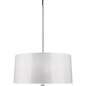 Robert Abbey Penelope 3 Light 26" Wide Pendant with White Paper Shade Polished Nickel