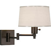 Robert Abbey Real Simple 11" Tall Wall Sconce with Snowflake Fabric Shade Dark Bronze