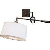 Robert Abbey Real Simple 15" Tall Wall Sconce with Snowflake Fabric Shade Dark Bronze