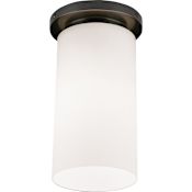 Robert Abbey Rico Espinet Nina 11" Tall Semi-Flush Ceiling Fixture with Cased Glass Shade Deep Patina Bronze
