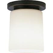 Robert Abbey Rico Espinet Nina 7" Tall Semi-Flush Ceiling Fixture with Cased Glass Shade Deep Patina Bronze