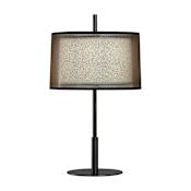 Robert Abbey Saturnia 23" Tall Buffet Table Lamp with Transparent Fabric Outer And Ascot White Inner Shade Deep Patina Bronze