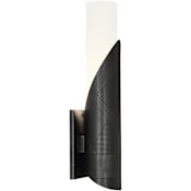 Robert Abbey Michael Berman Brut 17" Tall Wall Sconce with Frosted Glass Shade Deep Patina Bronze