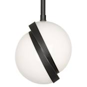 Robert Abbey Michael Berman Brut 7" Wide Mini Pendant with Cased Glass Shades Deep Patina Bronze