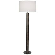 Robert Abbey Michael Berman Brut 62" Tall Torchiere Floor Lamp with Fabric Shade Deep Patina Bronze