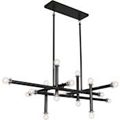 Robert Abbey Jonathan Adler Milano 48" Chandelier Deep Patina Bronze