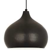 Robert Abbey Dal 14" Wide Pendant with Hammered Metal Shade Deep Patina Bronze
