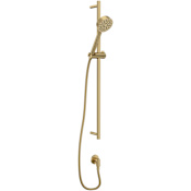 Rohl 1.8 GPM Single Function Hand Shower Package - Includes Slide Bar, Hose, and Wall Supply Antique Gold