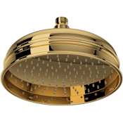 Rohl Bordano 1.8 GPM Single Function Rain Shower Head Italian Brass