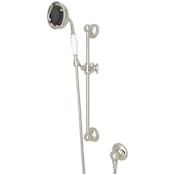 Rohl Spa Shower 1.8 GPM Multi Function Hand Shower Package - Includes Slide Bar, Hose, and Wall Supply Polished Nickel