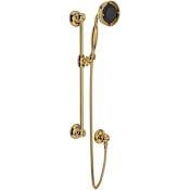 Rohl Spa Shower 1.8 GPM Multi Function Hand Shower Package - Includes Slide Bar, Hose, and Wall Supply Italian Brass