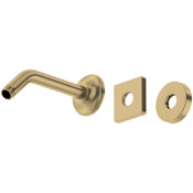 Rohl Shower 6-13/16" Wall Mounted Shower Arm and Flange Antique Gold