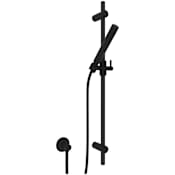 Rohl Spa Shower 1.8 GPM Single Function Hand Shower Package - Includes Slide Bar, Hose, and Wall Supply Matte Black