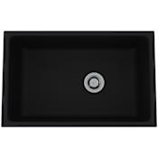 Rohl Allia 31-5/8" Undermount Single Basin Fireclay Kitchen Sink Matte Black