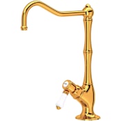 Rohl Acqui 0.5 GPM Cold Water Dispenser with Porcelain Lever Handle Italian Brass