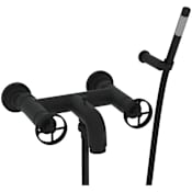 Rohl Campo Wall Mounted Tub Filler with Built-In Diverter - Includes Hand Shower Matte Black