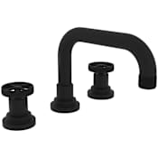 Rohl Campo 1.2 GPM Widespread Bathroom Faucet with Pop-Up Drain Assembly Matte Black
