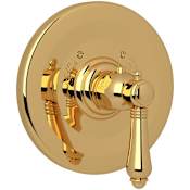 Rohl Acqui Thermostatic Valve Trim Only with Single Lever Handle - Less Rough In Italian Brass