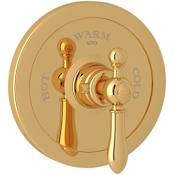 Rohl Arcana Thermostatic Valve Trim Only with Single Lever Handle - Less Rough In Italian Brass