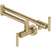 Rohl Apothecary 1.8 GPM Wall Mounted Single Hole Pot Filler Antique Gold