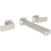Rohl Quartile 1.2 GPM Wall Mounted Widespread Bathroom Faucet Polished Nickel