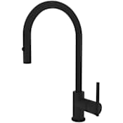 Rohl Pirellone 1.8 GPM Single Hole Pull Down Kitchen Faucet Matte Black