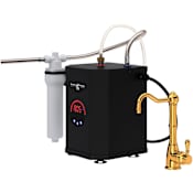 Rohl Acqui 0.5 GPM Hot Water Dispenser with Hot Water Filter Tank Italian Brass