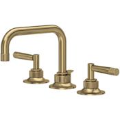 Rohl Graceline 1.2 GPM Widespread Bathroom Faucet with Pop-Up Drain Assembly Antique Gold