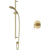 Rohl Modelle Pressure Balanced Shower System with Hand Shower, Slide Bar, Hose, and Valve Trim Antique Gold