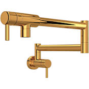Rohl Modern 1.5 GPM Wall Mounted Single Hole Pot Filler Italian Brass