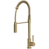 Rohl Lux 1.8 GPM Single Hole Pre-Rinse Pull Down Kitchen Faucet Antique Gold