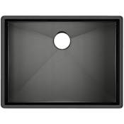Rohl Forze 25-1/2" Undermount Single Basin Stainless Steel Kitchen Sink Black Stainless Steel