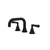 Rohl San Giovanni 1.2 GPM Widespread Bathroom Faucet with Pop-Up Drain Assembly Matte Black