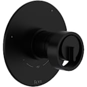 Rohl Eclissi Three Independent, Two Shared Function Thermostatic Valve Trim Only with Single Wheel Handle, Integrated Diverter, and Volume Control - Less Rough In Matte Black