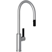 Rohl Tuario 1.5 GPM Single Hole Pull Down Kitchen Faucet Polished Chrome / Matte Black