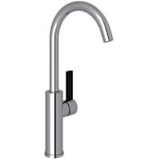 Rohl Tuario 1.5 GPM Single Hole Bar Faucet Polished Chrome / Matte Black