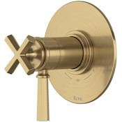 Rohl San Giovanni Two Function Thermostatic Valve Trim Only with Single Lever Handle and Integrated Diverter - Less Rough In Antique Gold