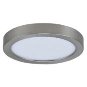 RP Lighting and Fans 7-3/8" Wide Single LED Ceiling Fan Light Kit Brushed Nickel