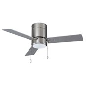 RP Lighting and Fans Sabio 52" 3 Blade Indoor Hugger LED Ceiling Fan Brushed Nickel / Brushed Nickel
